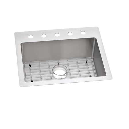 Elkay Crosstown Stainless Steel 25 X 22 X 9 Single Bowl Dual Mount Sink Kit ECTSR25229BG5